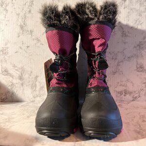 Kids Kamik Boots NWT Size‎ 3 Youth Cozy Waterproof Warm Purple/Black